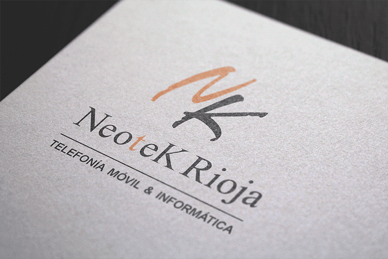 Rediseño de logotipo Neotek Rioja mock up